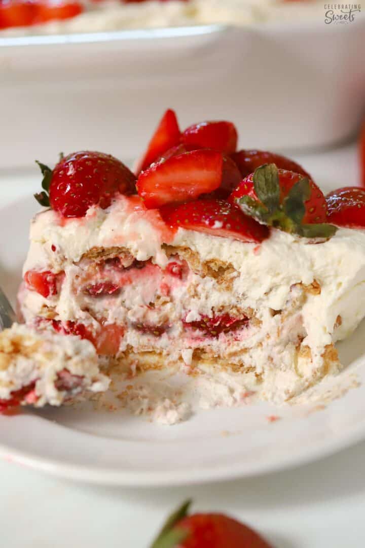 Strawberry Icebox Cake - Celebrating Sweets