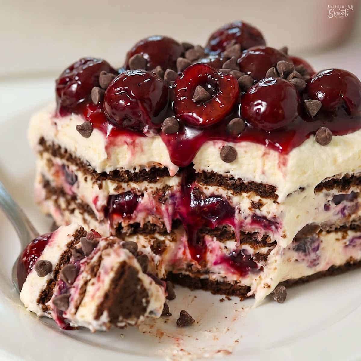 Black Forest Icebox Cake (No-Bake) - Celebrating Sweets
